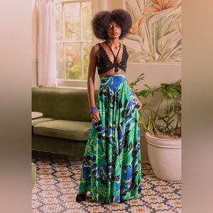 TRASHY DIVA Get Lucky Vibrant Psychedelic Butterflies Maxi Skirt Size 20